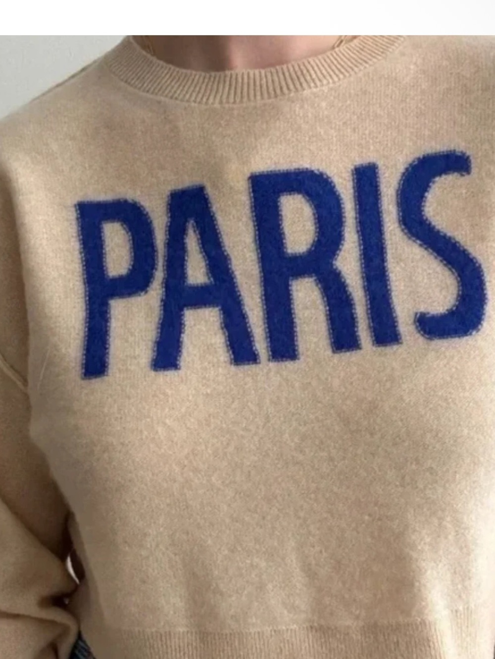 Pilcro The Alani Cashmere Sweater Pullover Paris Beige - Picture 3 of 9